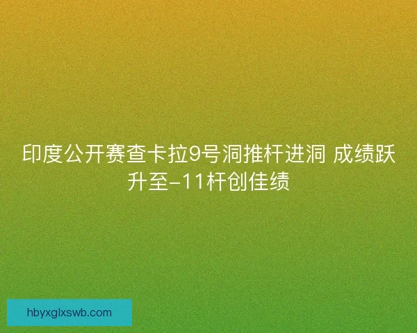 印度公开赛查卡拉9号洞推杆进洞 成绩跃升至-11杆创佳绩 印度公开赛查卡拉9号洞推杆进洞 成绩跃升至-11杆创佳绩